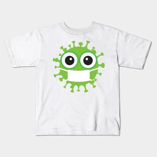 Corona Smilie Smiley Emoji Mouth Guard Kids T-Shirt